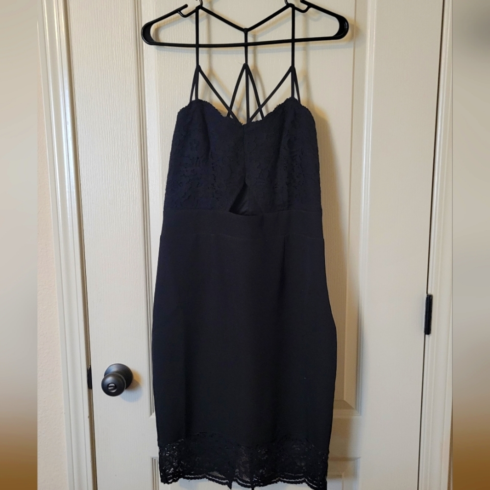 black lace dress